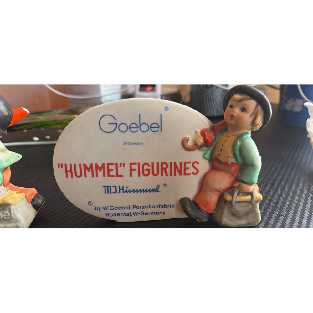 Pair of Goebel Hummel Millennium 2000 Hand Painted Porcelain Figurines